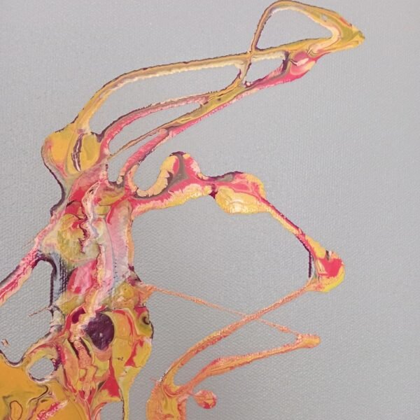 Multicolor Abstract Canvas Art – 24x36 Acrylic Pour - Image 4