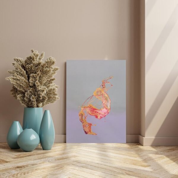 Multicolor Abstract Canvas Art – 24x36 Acrylic Pour - Image 5