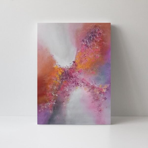 Pink Orange Abstract Wall Art - Canvas in 24x36 - Image 2