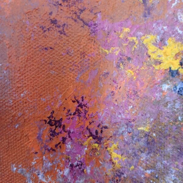 Pink Orange Abstract Wall Art - Canvas in 24x36 - Image 3